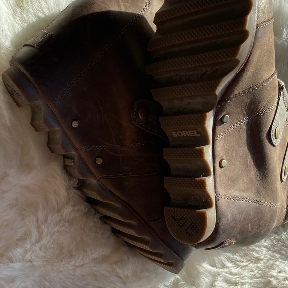 Sorel Tan Lace-Up Wedge Boots - Picture 3 of 6